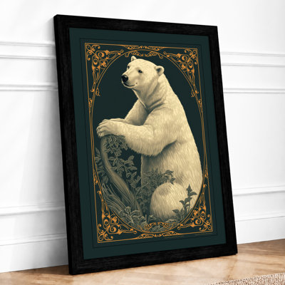 Polar Bear Study Vintage - Framed Print