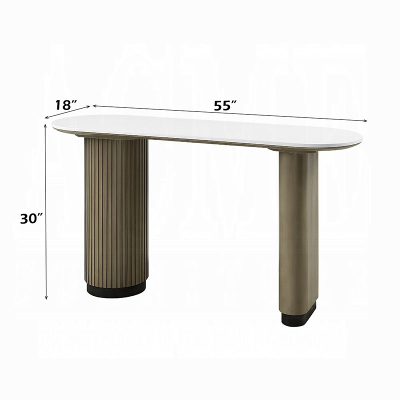 Table de canapé Clayten avec plateau d'ingénierie