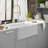 Ikon SILGRANIT 30" Single Bowl Apron-Front Farmhouse Sink - White-17599242