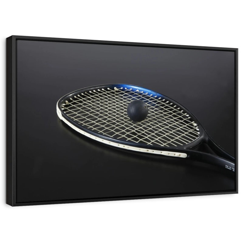 «Black Squash Équipement Wall Art», H 13 po x l 9 po