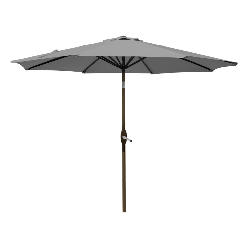 Parasol de marché 9 pi Pierpoint, Parasol gris performance