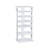 7-Tier Vertical Shoe Rack with Hooks, White