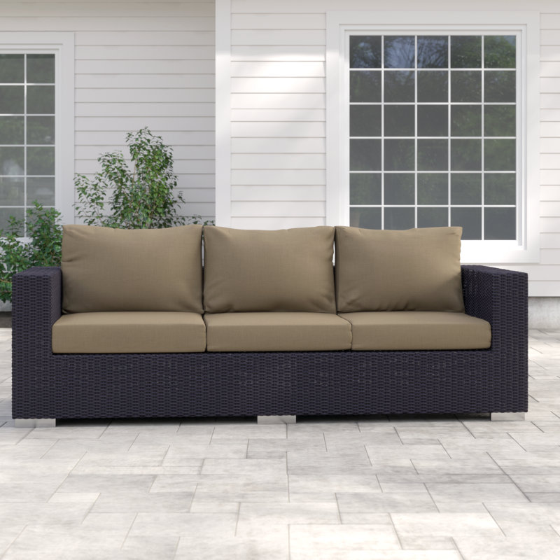 Modway Convene Outdoor Patio Sofa, Mocha