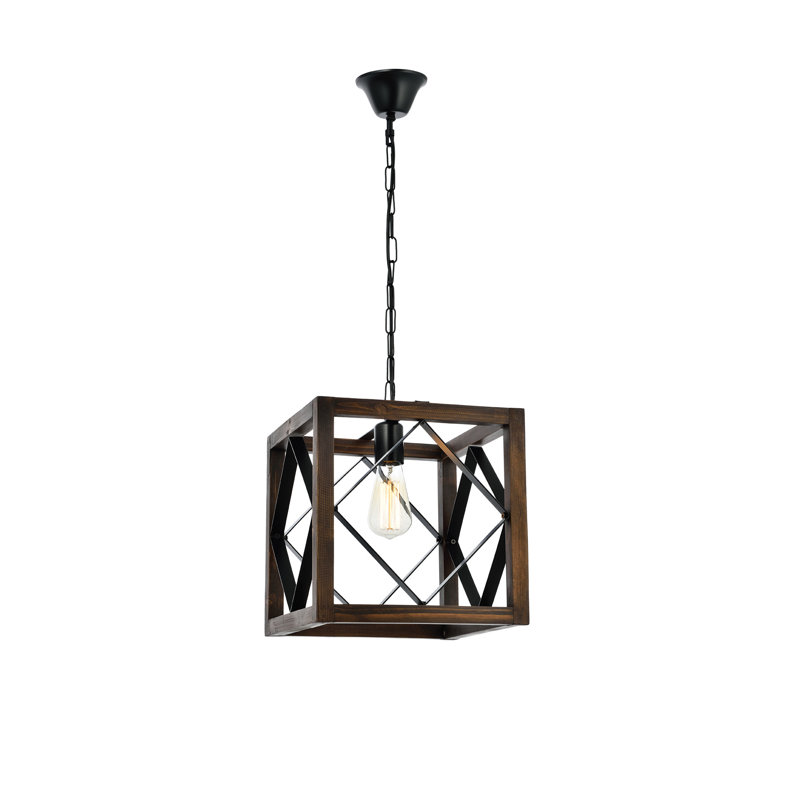 Luminaire suspendu carré à 1 lumière Logsdon