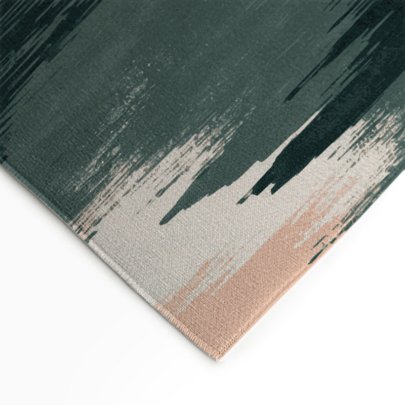 Watercolor Gray Indoor and Outdoor Area Rug, Rectangle 3' x 5'
