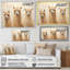 Minimalisme, Alpagas mignons sur toile-500571230-500571555