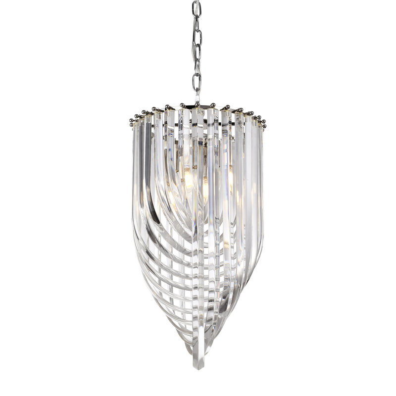 Hinkle pour le salon et la salle à manger, Nickel clair poli, 3 lumières