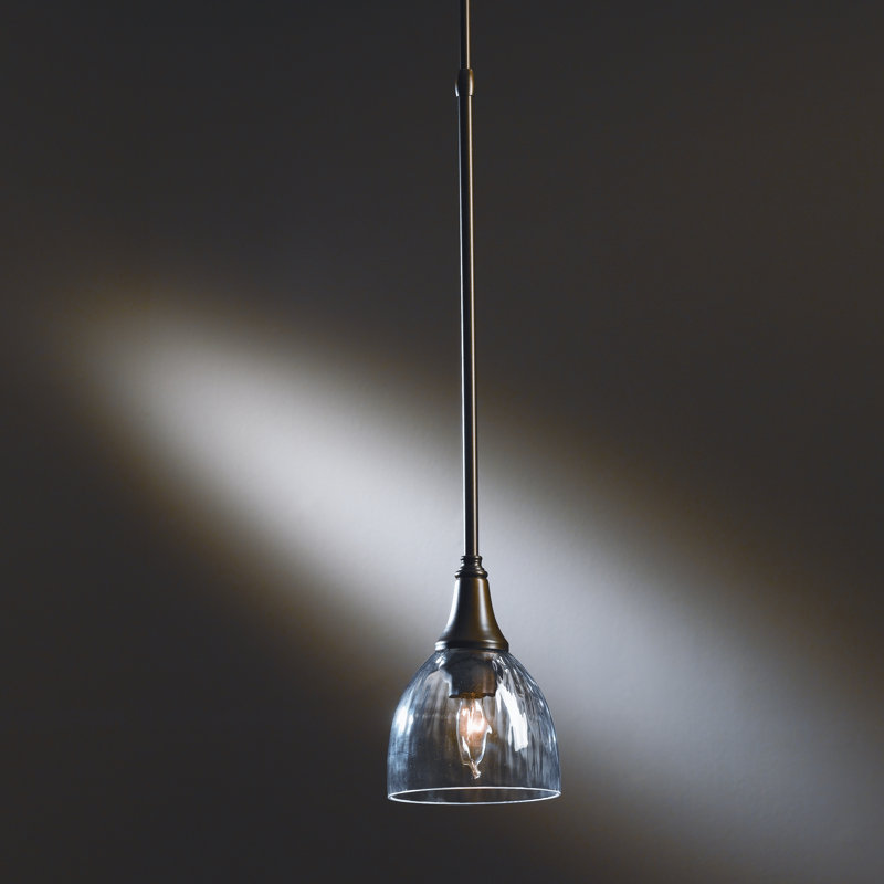 Trumpet 1-Light Single Dome Pendant, Water, Translucent Bronze