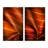 " Ruby Red Fabric With Gold Line II " 2 - Pieces-261687449