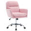 Chaise de bureau en cuir rose avec hauteur réglable, siège en mousse haute densité, support de charge solide, convient pour une chaise à hauteur, cuir artificiel, structure en métal robuste, soulage la fatigue
