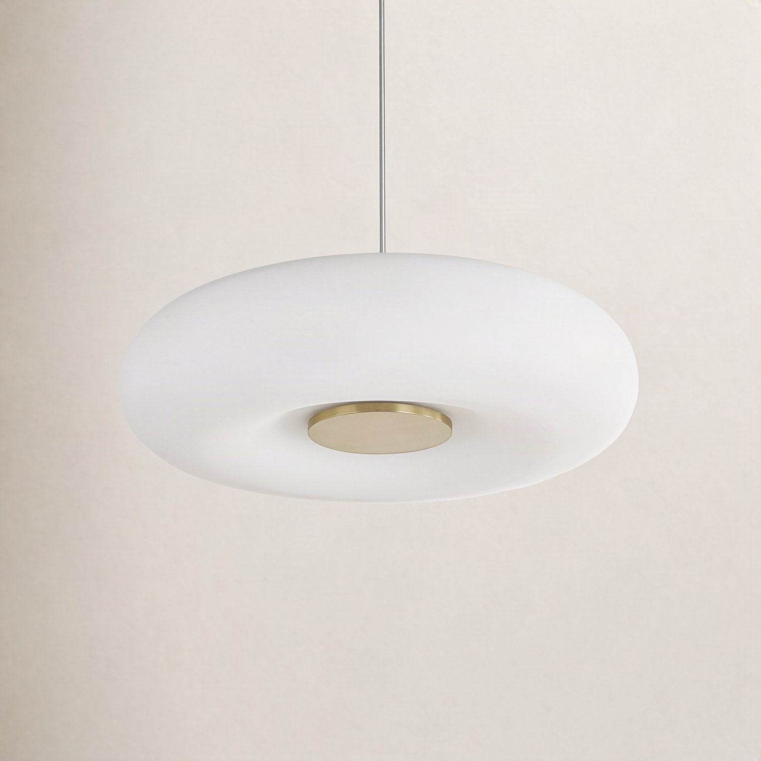 Imani Single Light Flush Mount, Aged Brass