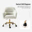 Chaise de travail en velours Adan-851133857