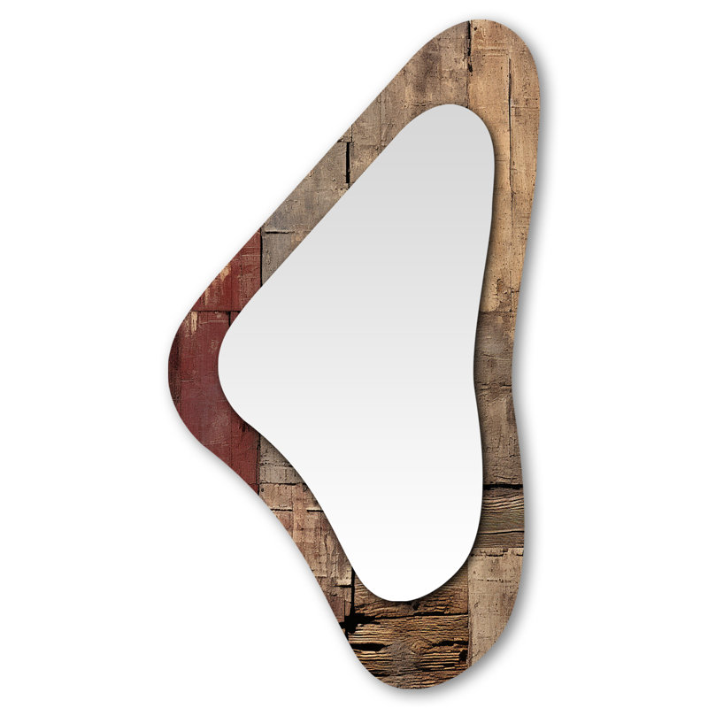 Boundless Realms Infinite Dimensions - Abstract Collages Modern Wall Mirror In Asymmetrical Shapes