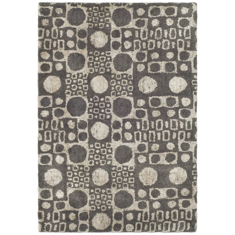 Tapis gris / crème Freda, Rectangle 3 pi 6 po x 5 pi 6 po