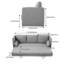3 Seater Linen Sofa Bed