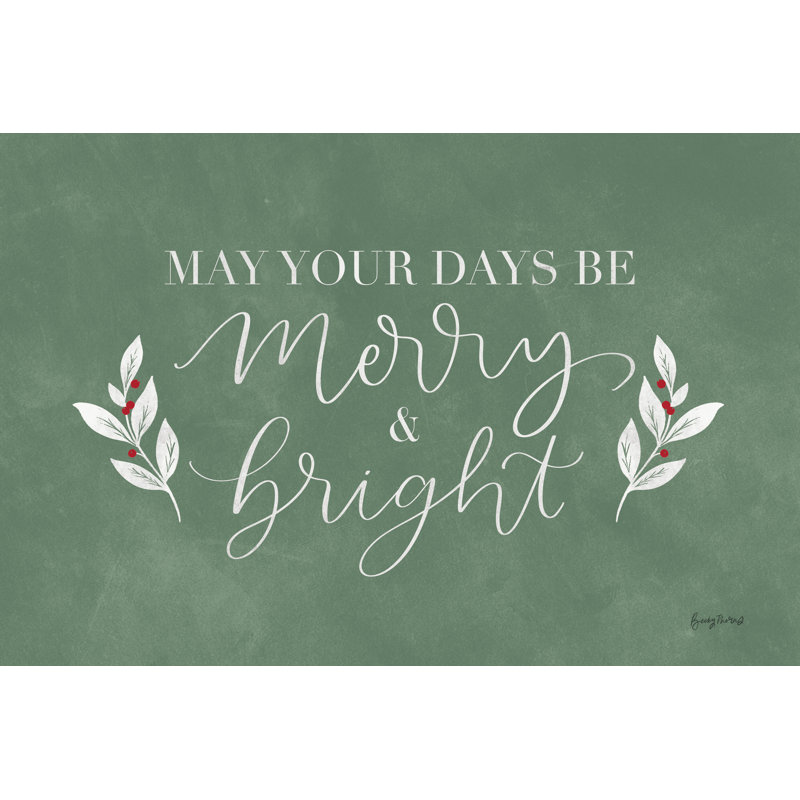 Green Christmas I by Becky Thorns - Wrapped Canvas Print, 30cm H x 46cm W x 3.8cm D