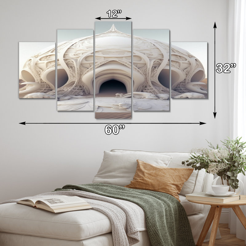 Architectural Flow - Futuristic Architecture Wall Decor - 5 Panels