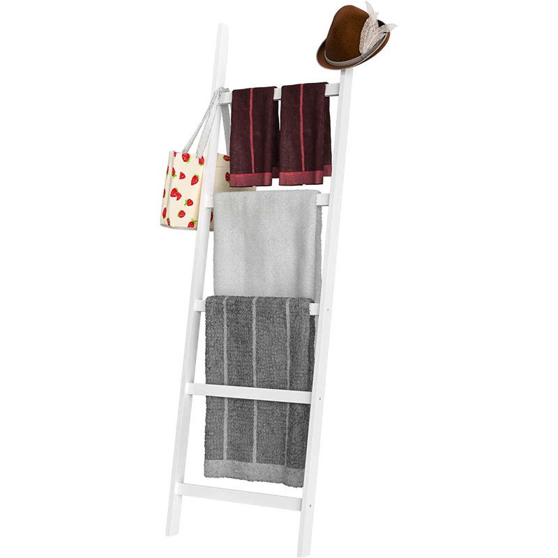 Porte-serviettes sur pied en bois 0