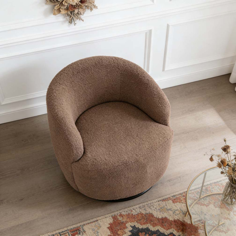 Fauteuil demi-tonneau Teddy, Café