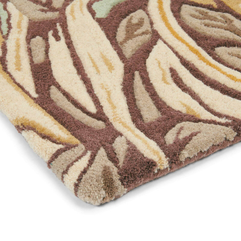 Hand Tufted Wool Floral Area Rug in Blue, Rectangle 8'2" x 11'6"