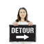 Enseigne en plastique 13 po x 20 po Detour Highway Road-119527090