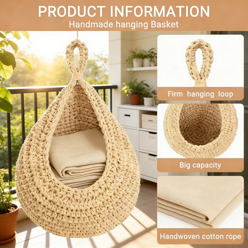 Paniers de rangement suspendus tissés à la main, ensemble de 3 supports muraux pour la cuisine, le garde-manger, les fruits, les légumes, les pommes de terre, les oignons et la décoration intérieure