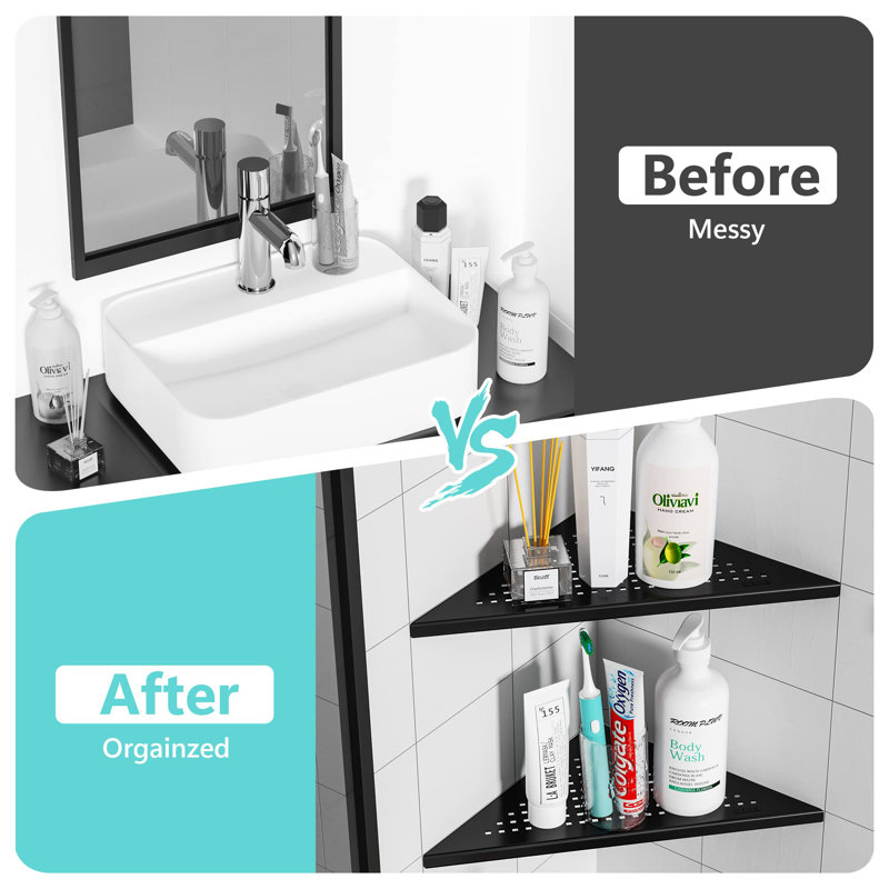 Stainless Steel Shower Caddy, Black