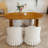 Modern 5-Piece Oval Brown Dining Set With Upholstered Chairs With Backrest And Armrests-1239300635