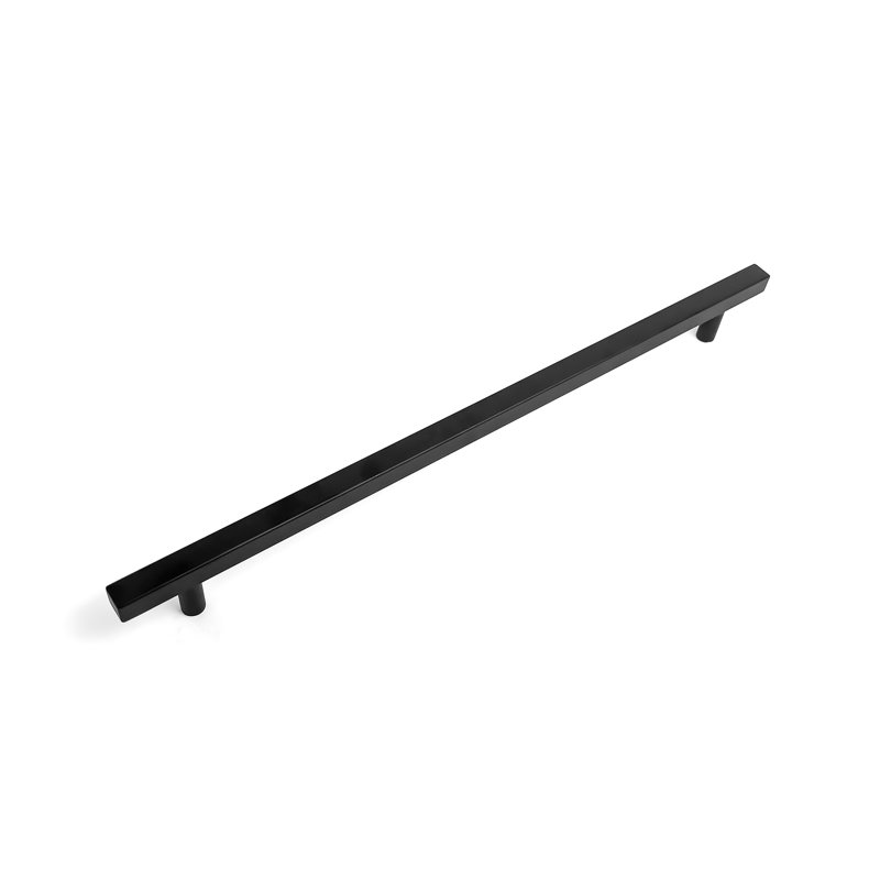 Heritage Designs Quad Bar Pull - 12" Center to Center Cabinet Pull Matte Black - Contemporary Hardware for Drawers & Cabinets