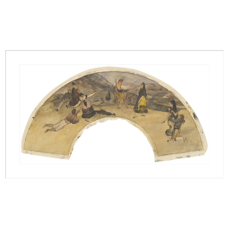 «Danseurs et Musulmans Espagnols» par Edgar Degas, impression giclée encadrée, H 25,15 po x l 41,5 po