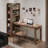Solid Pine Computer Desk with Side Bookshelf Mortise Tenon Construction Sturdy Workstation-132161020