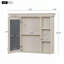 Armoire de salle de bain murale 35 "x 28" avec miroir, armoire, 6 tablettes ouvertes-116129755