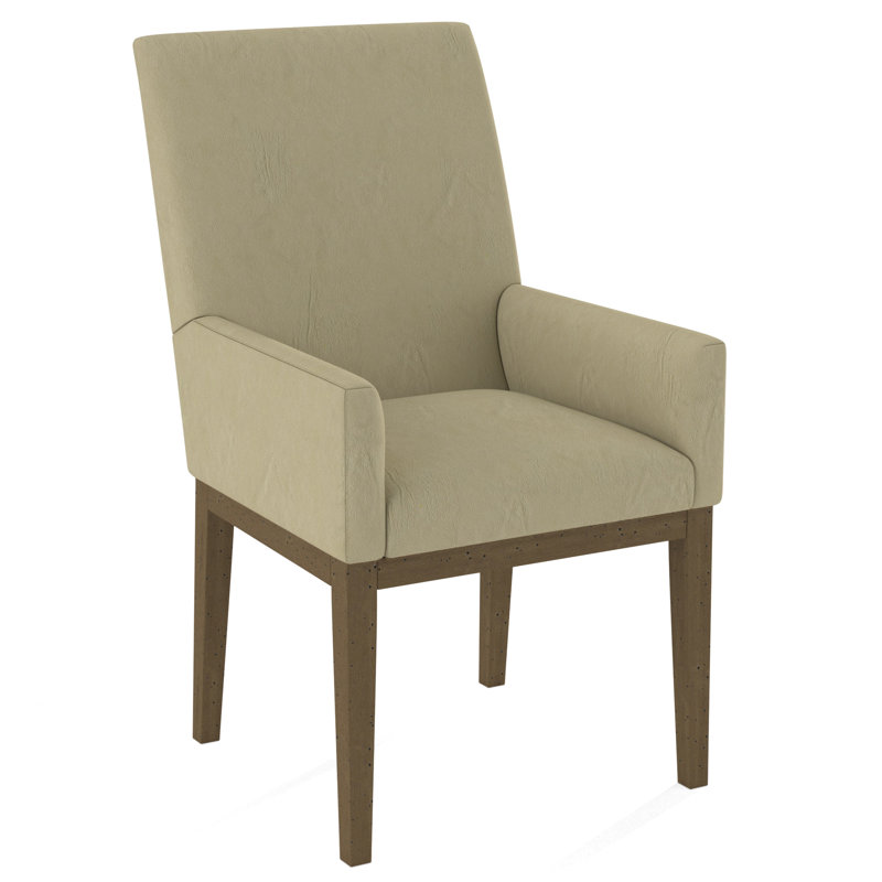 Upholstered Arm Chair, Weathered Gray, Rumor Bliss
