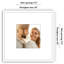  Cadre photo 20 x 20 - Utiliser comme cadre 10 x 10 avec passe-partout ou cadre 20 x 20 sans passe-partout - Cadre photo fin avec plexiglas poli - Blanc-1657676147-1657676155
