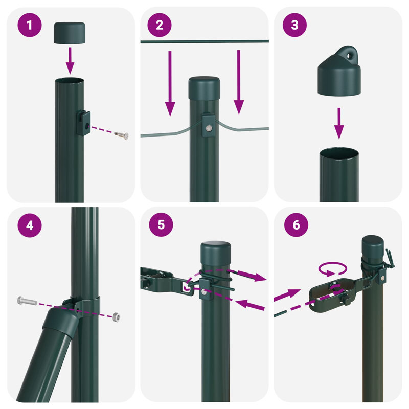 120cm H x 3.2cm W Steel Fencing Kits