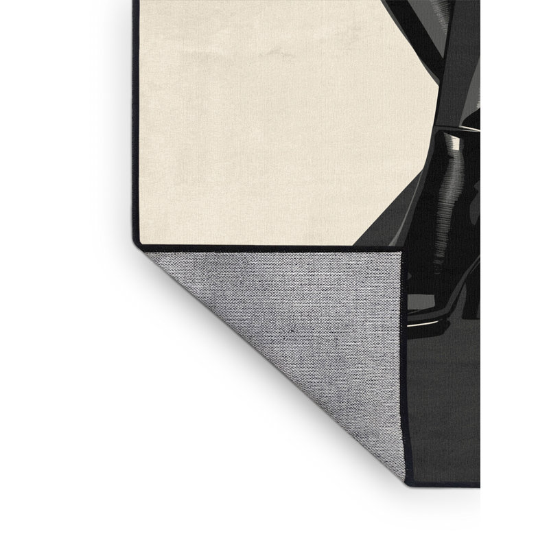 Tapis gris chic et luxueux lavable à la machine Brooksville, 8 x 10