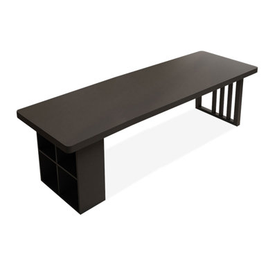 Black Rectangular Solid Wood desk