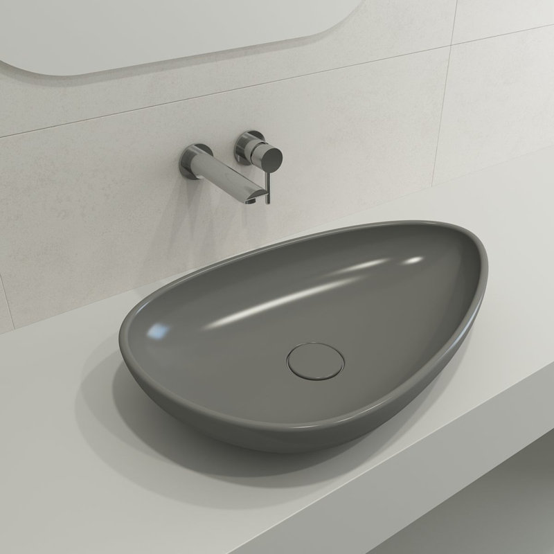 Etna 22.8'' L Bathroom Sink, Matte Gray
