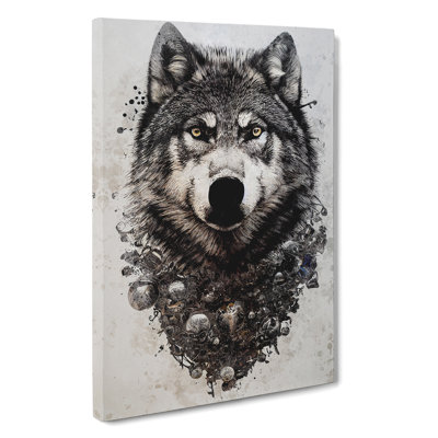 Graffiti Wolf No.1 - Wrapped Canvas Print