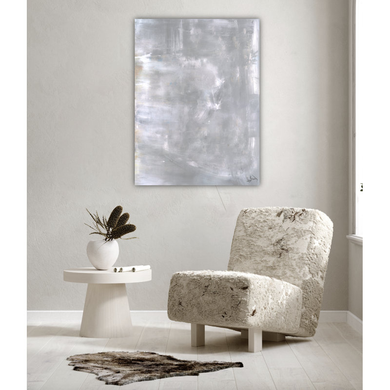 Abstract Print by John Beard, 32" H x 26" W x 2" D, White Floater Framed