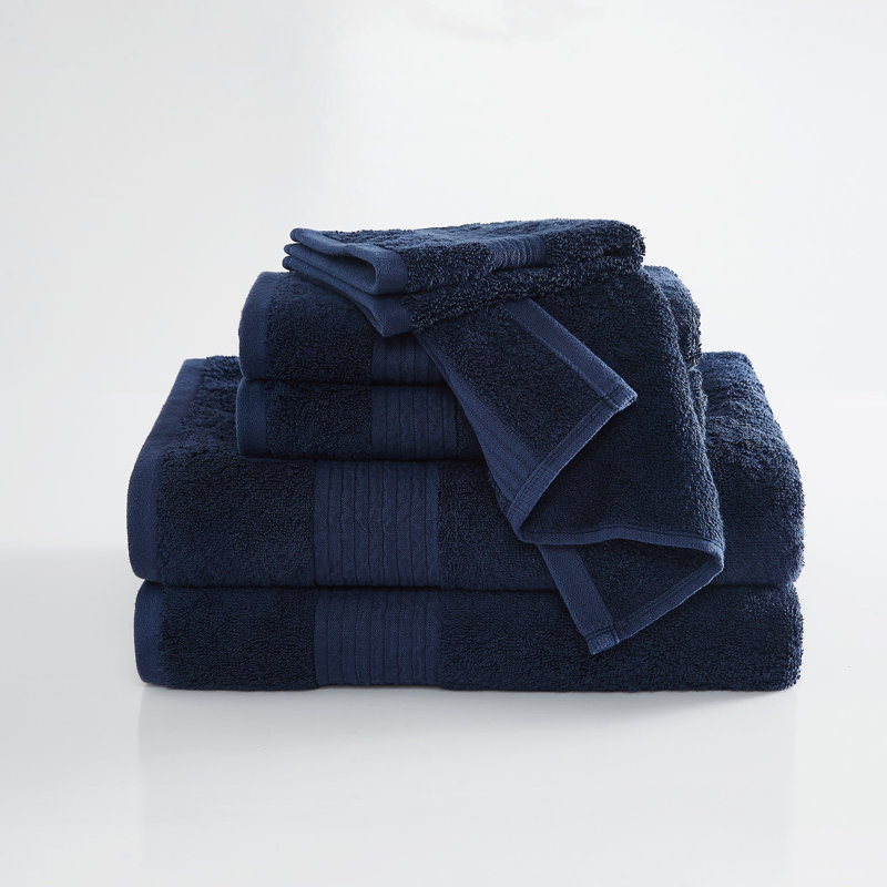  Cotton TENCEL Towel Set, Navy