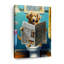 Golden retriever sur une toilette sur toile-940256000