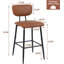 Upholstered Counter Stool with Metal Frame-653668581