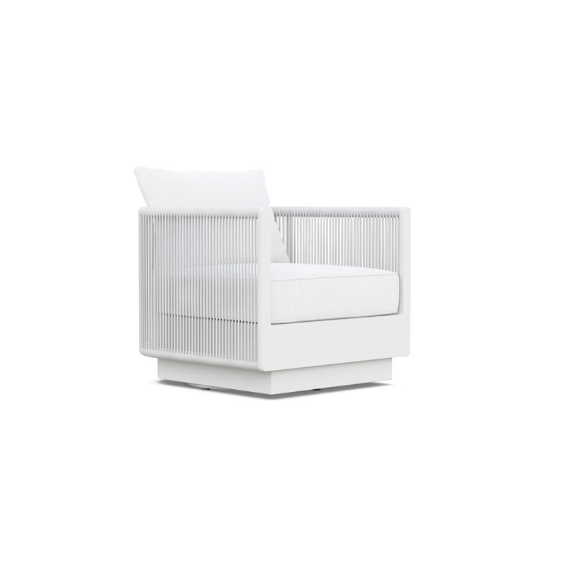 Porto Patio Chair with Cushion, Pearl Gray/Cloud