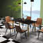 Table de salle à manger moderne à 4 pieds avec plateau en pierre frittée-1715324611
