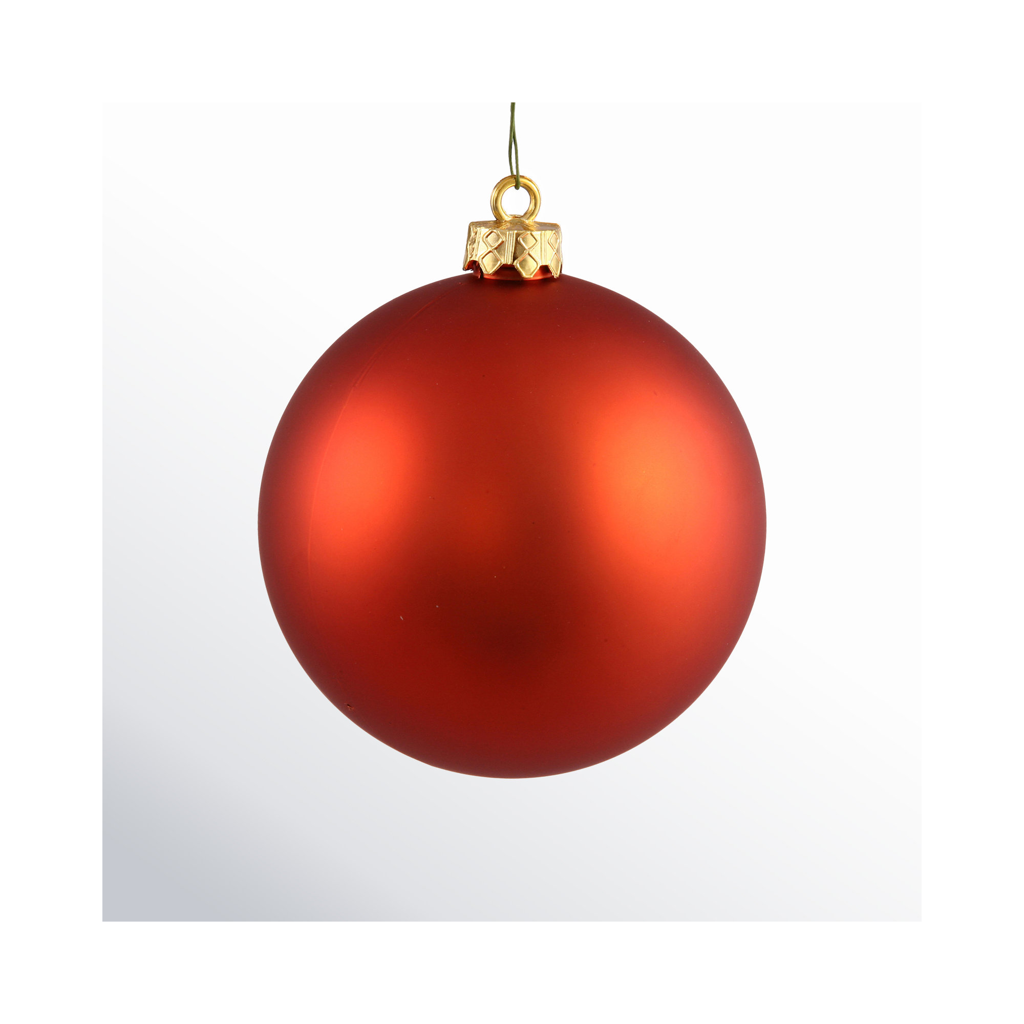 Holiday Décor Ball Ornament, Burnish Orange, 2.75" H x 2.75" W x 2.75" D