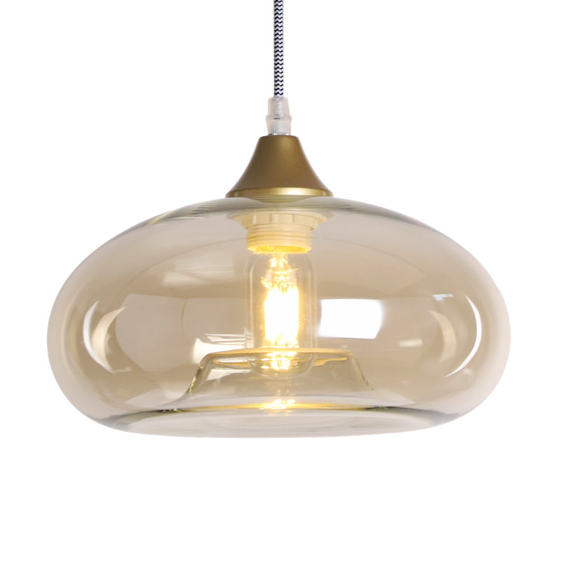 Aeyden 1 - Light Dome Pendant, Amber, Black