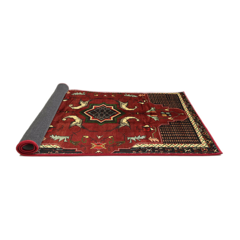 Tapis rouge à motif sud-ouest, Rond 8 pi