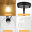 Luminaire suspendu simple à 1 lumière à intensité variable avec abat-jour en verre transparent pour îlot de cuisine, salle à manger, chambre à coucher, couloir-1958730163-1958730160