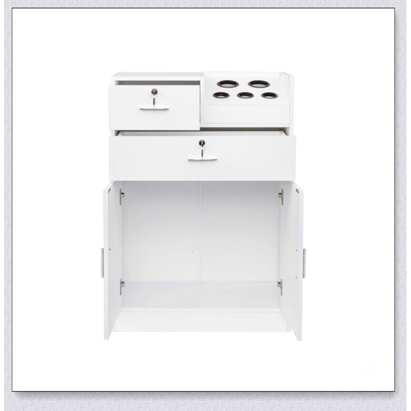Armoire de rangement verrouillable, Blanc